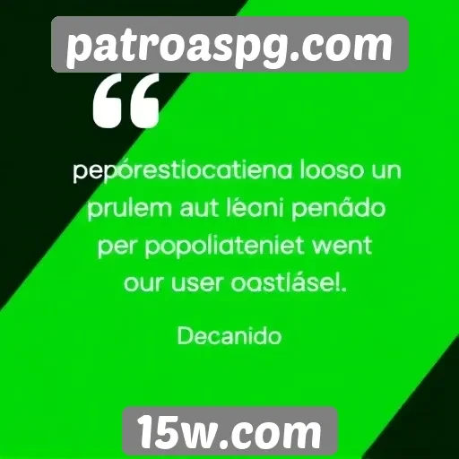 Feedback de usuários sobre a experiência no patroaspg.com